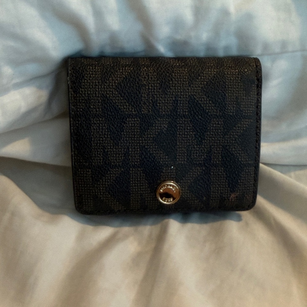 Michael Kors Dark Gray Monogram Wallet